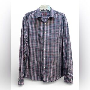 UNTUCKit XL Navy Pink Plaid Button Down Shirt